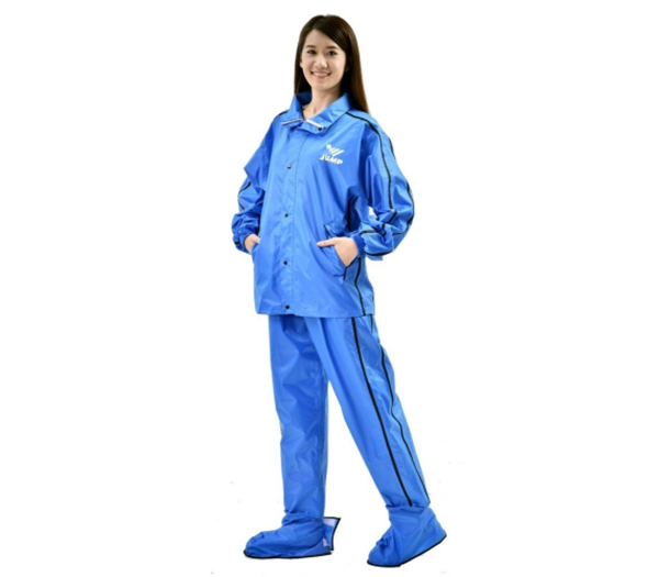 Áo mưa bộ màu xanh